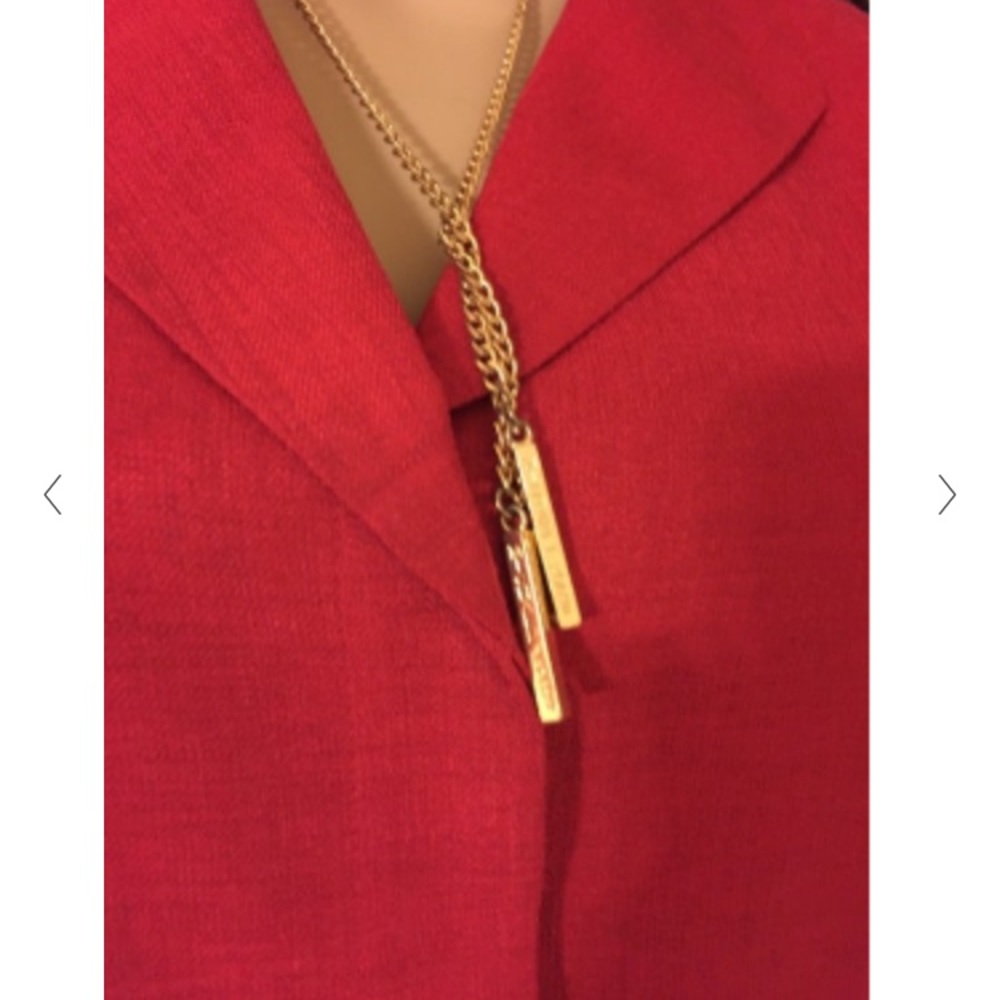 Michael Kors Gold Lariet Logo Bars Necklace